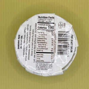 Nutritional Information for Nuri Sardine Pate in Olive Oil