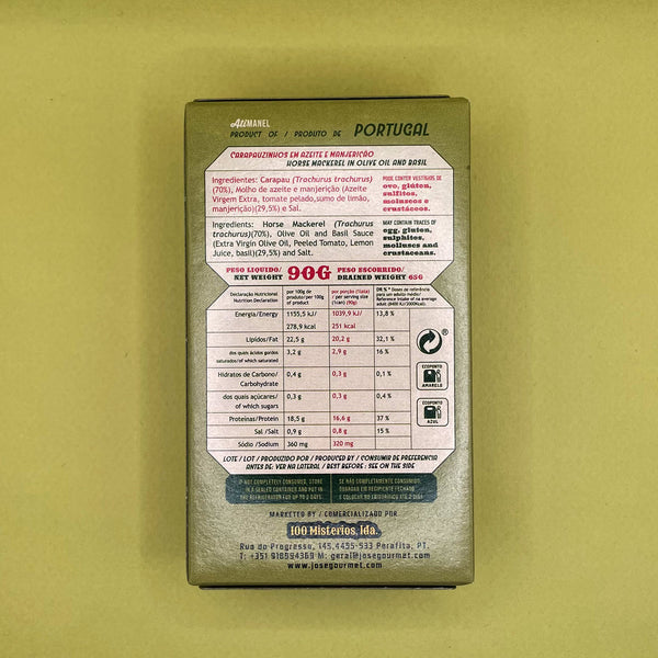 Nutritional Information for Ati Manel Horse Mackerel in Olive Oil and Basil