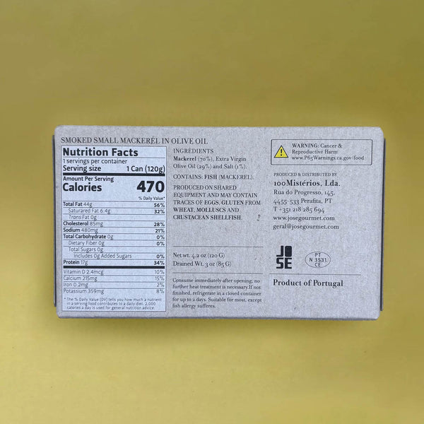 José Gourmet Smoked Small Mackerel