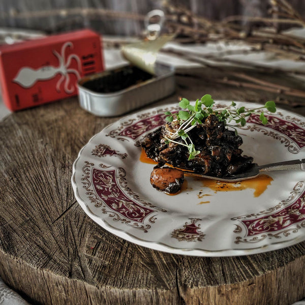 Ati Manel Squids in Ink - beautifully served