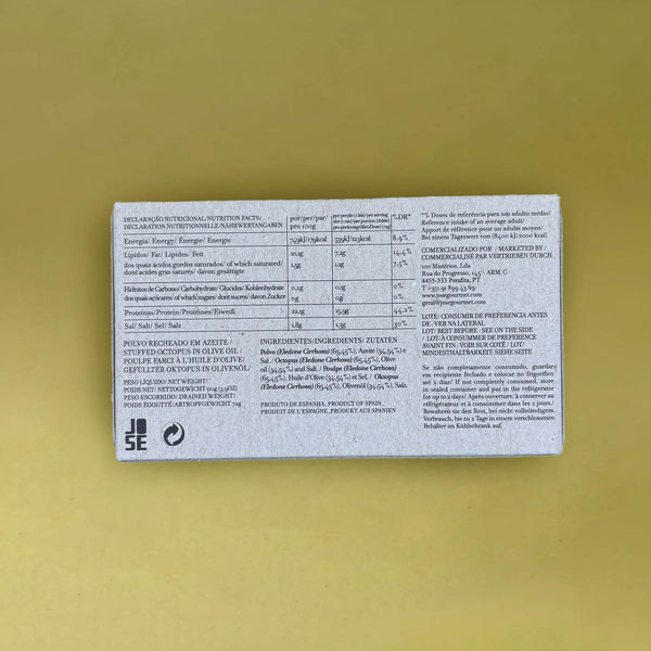 Nutritional Information for José Gourmet Stuff Octopus in Olive Oil