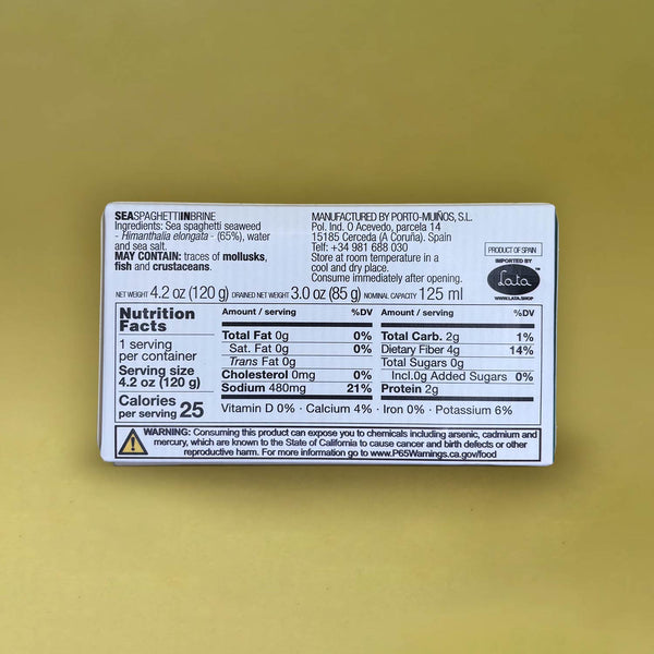 Porto-Muiños Organic Sea Spaghetti in Brine