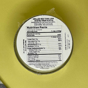 Nutritional Information for Güeyu Mar Chargrilled Red Tuna Dark Loins