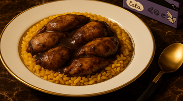 Midnight Rice with Stuffed Squid In Ink