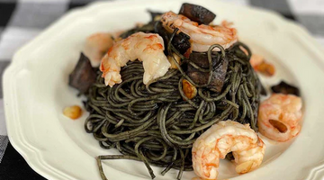 Alalunga Sepia served in Pasta Nera