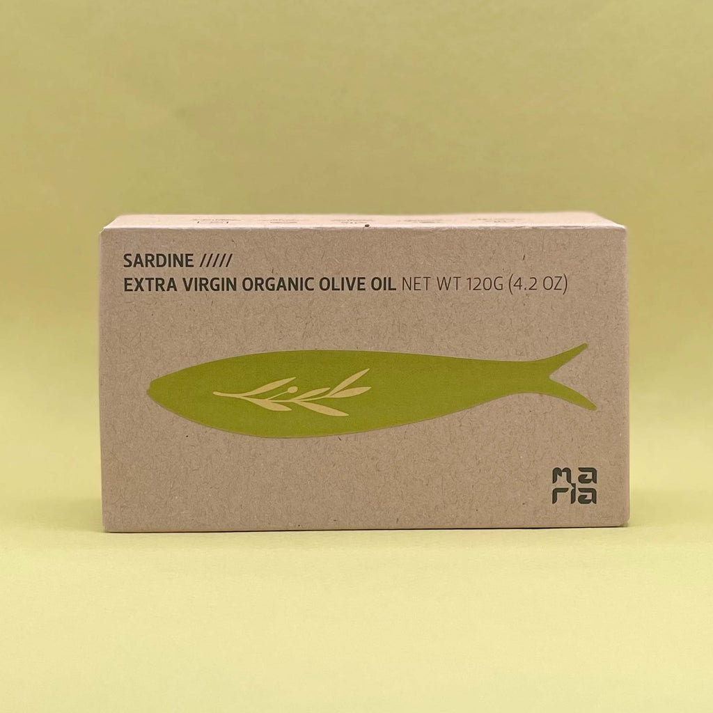 Maria Organic Sardines in Organic Extra Virgin Olive Oil (120gr)