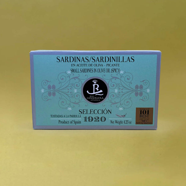 Real Conservera Española Small Sardines in Spicy Olive Oil (112 gr)