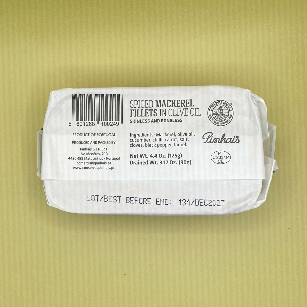 Nutritional Information for Nuri Spiced Mackerel Fillets in Olive Oil