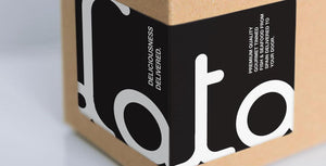 The Lata branding on our delivery boxes