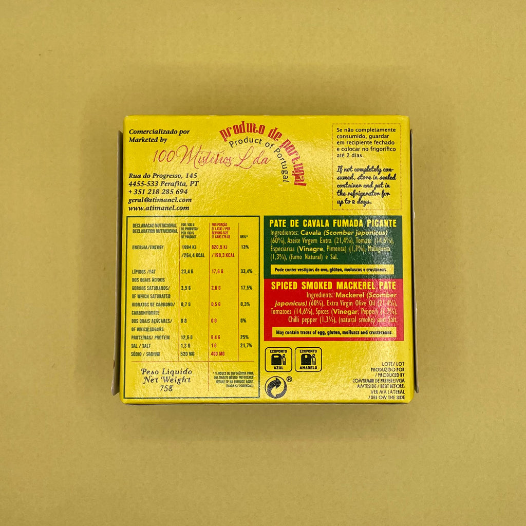 Nutritional Information for Ati Manel Spiced Smoked Mackerel Pate