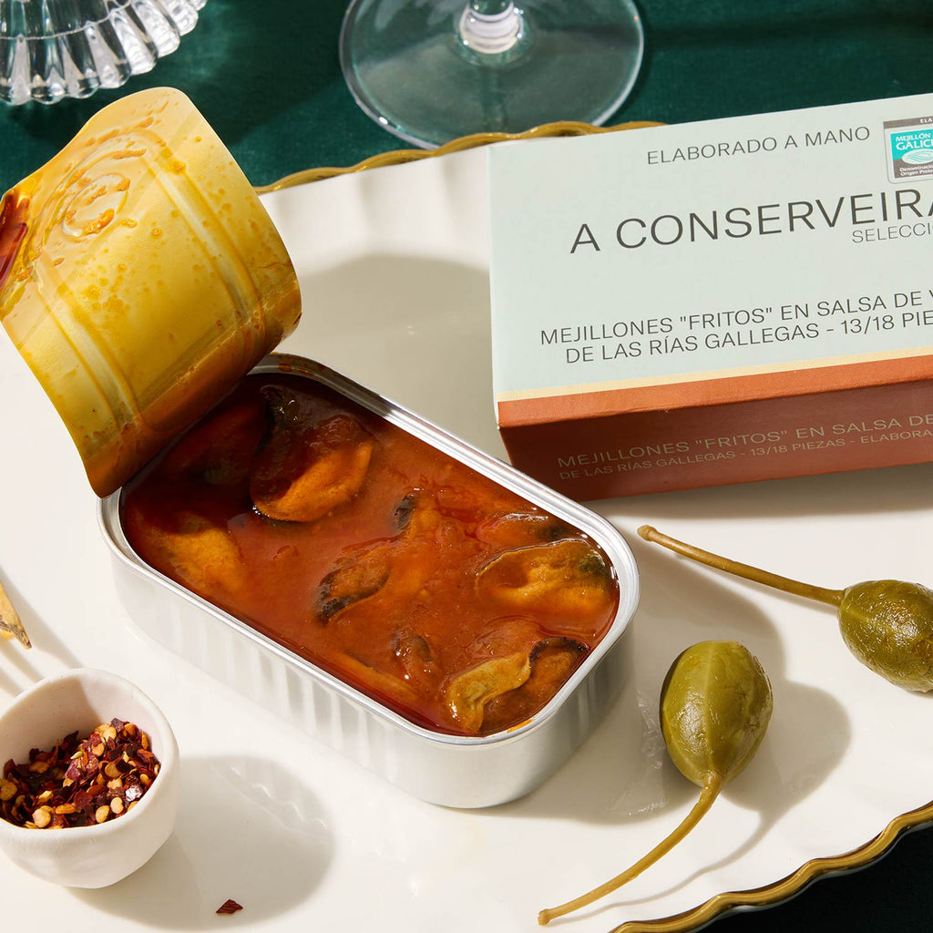 A Conserveira Fried Mussels in Vieira Sauce