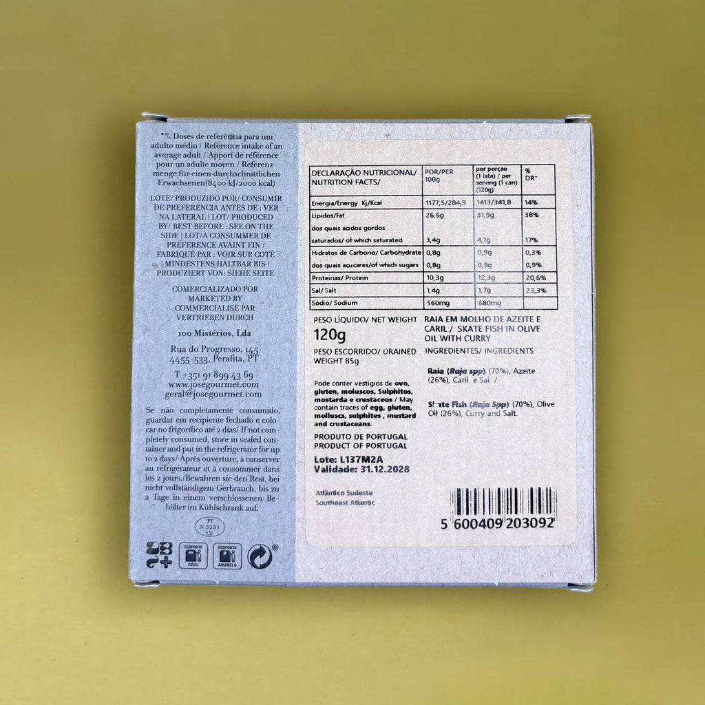 ABC+ Skate Fish in Olive Oil and Curry