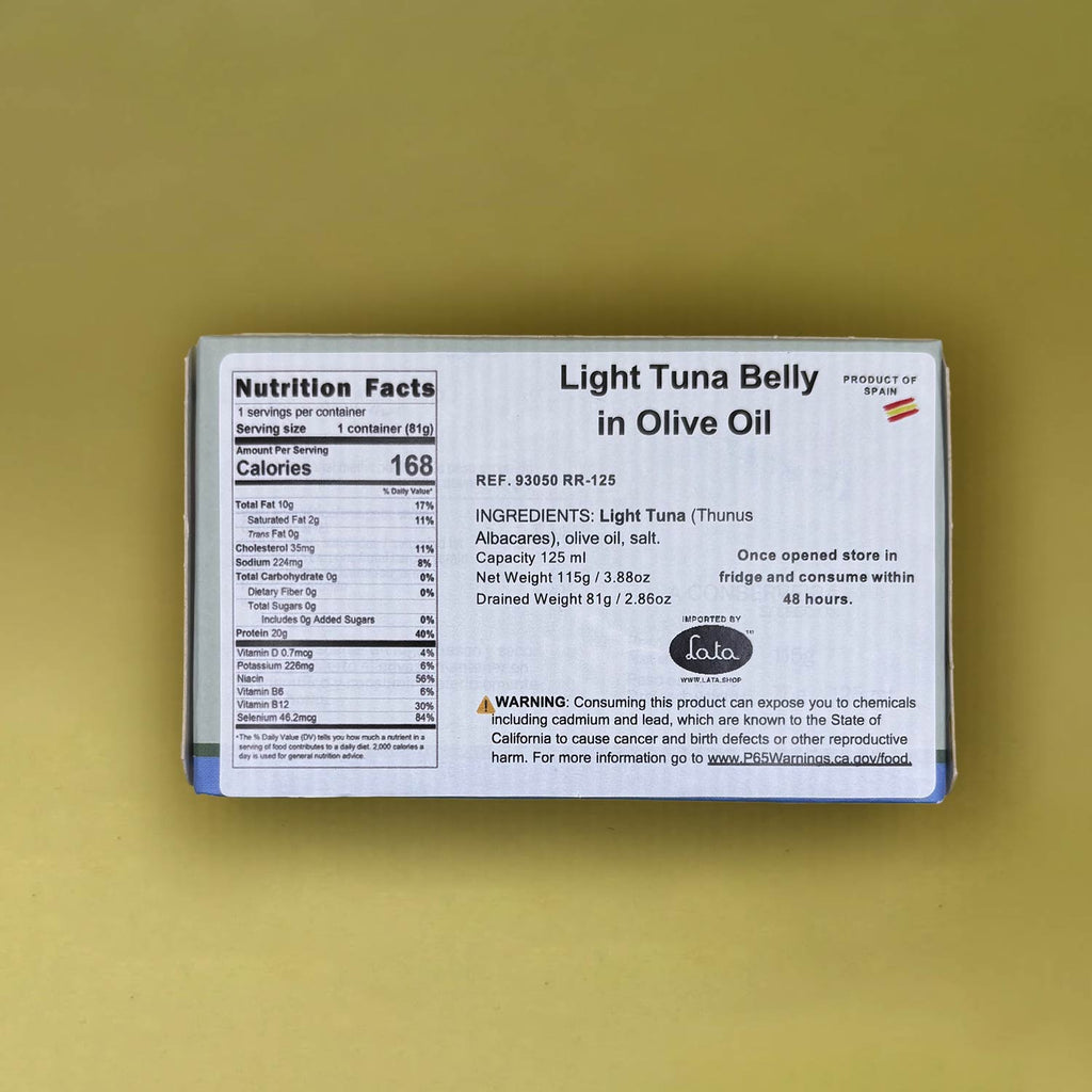 A Conserveira Selección Yellowfin Tuna Belly in Olive Oil