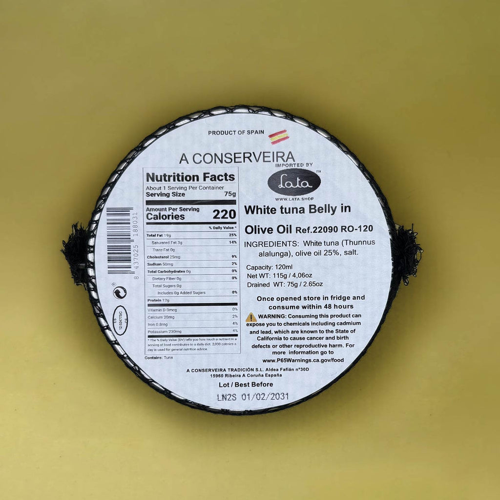 A Conserveira Tradición Albacore Tuna Belly