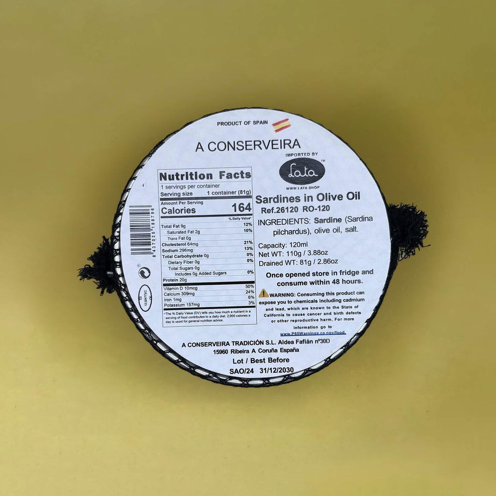 A Conserveira Tradición Small Sardines in Olive Oil 20/25 (Xoubiñas)
