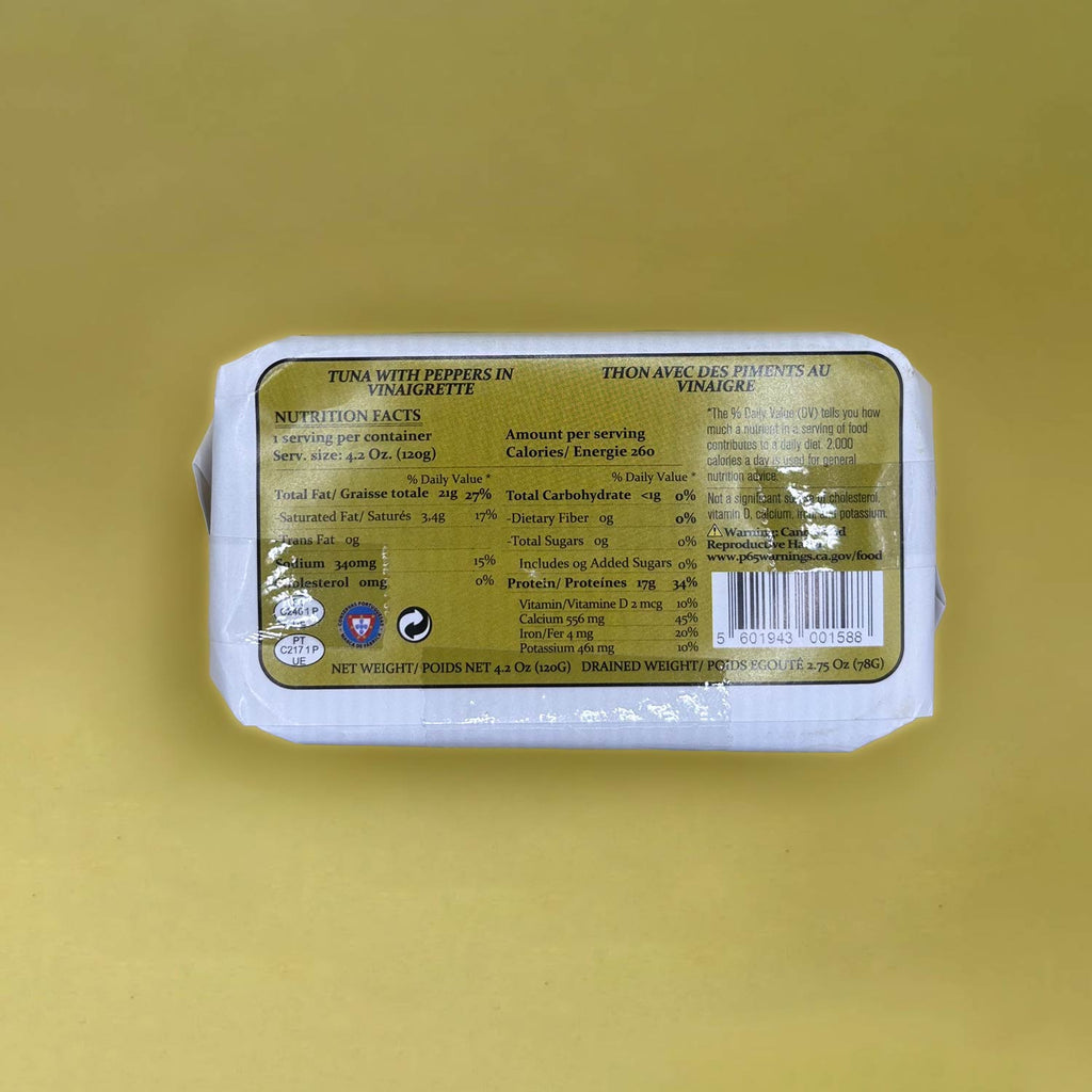 Nutritional Information for Açor Tuna with Peppers in Vinaigrette