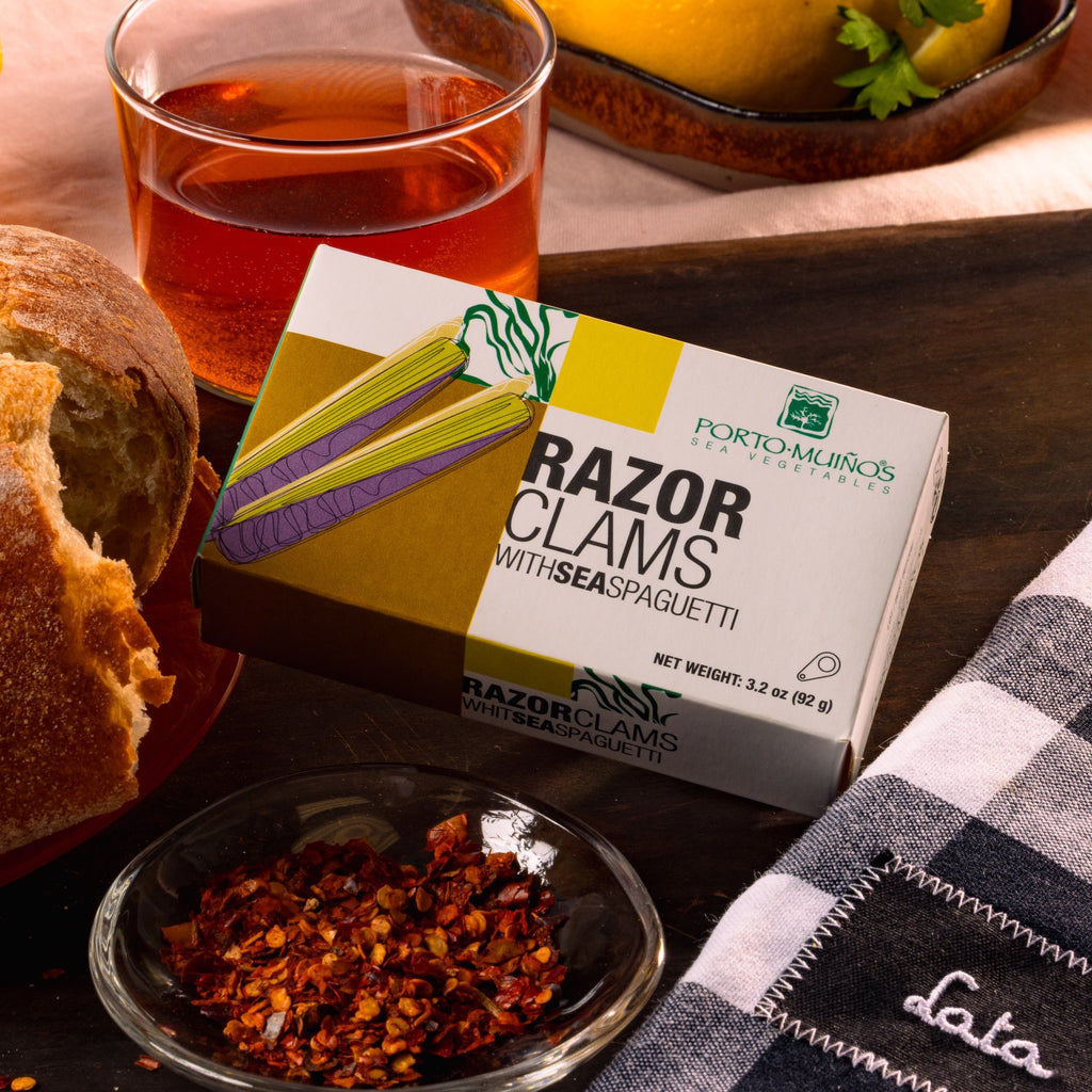 Porto-Muiños Razor Clams with Sea Spaghetti