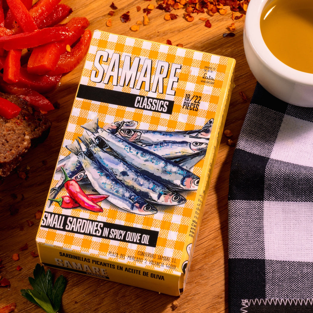 Samare Small Sardines in Spiced Olive Oil