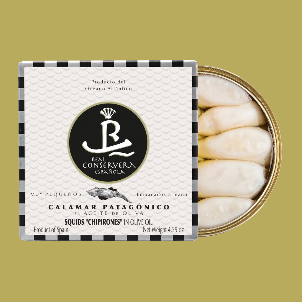 Real Conservera Española Small Stuffed Squids in Olive Oil "Chipirones"