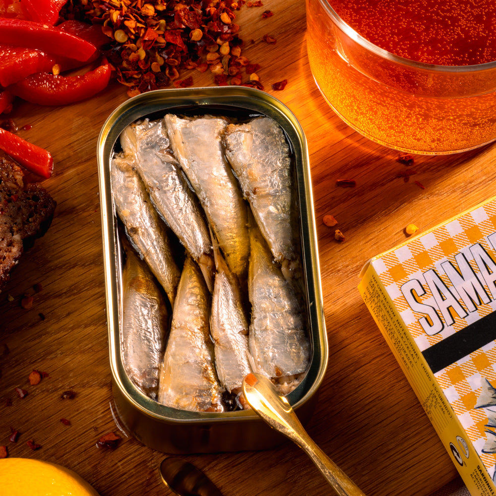 Samare Small Sardines in Spiced Olive Oil