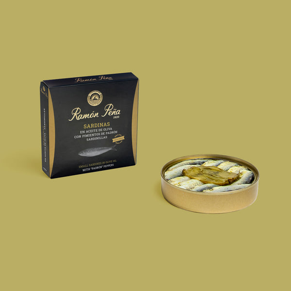 Ramón Peña Small Sardines in Olive Oil with Padrón Peppers