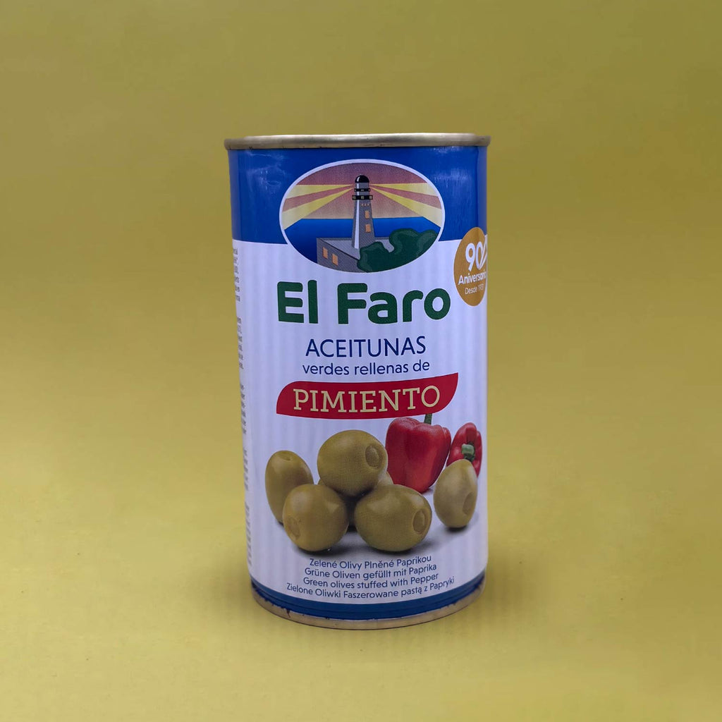 El Faro Manzanilla Olives Stuffed with Roasted Red Pepper