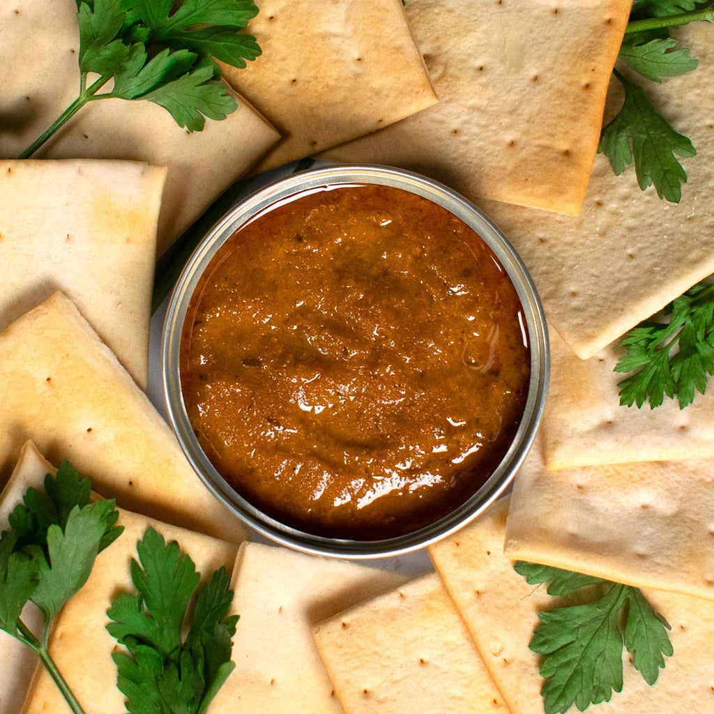 José Gourmet Codfish with Parsley Pate served in an opened tin