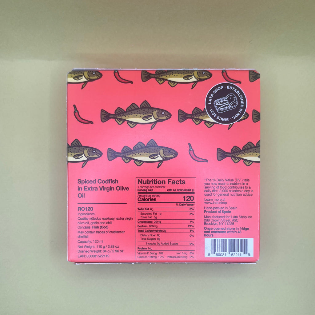 Lata Spiced Codfish in Extra Virgin Olive Oil