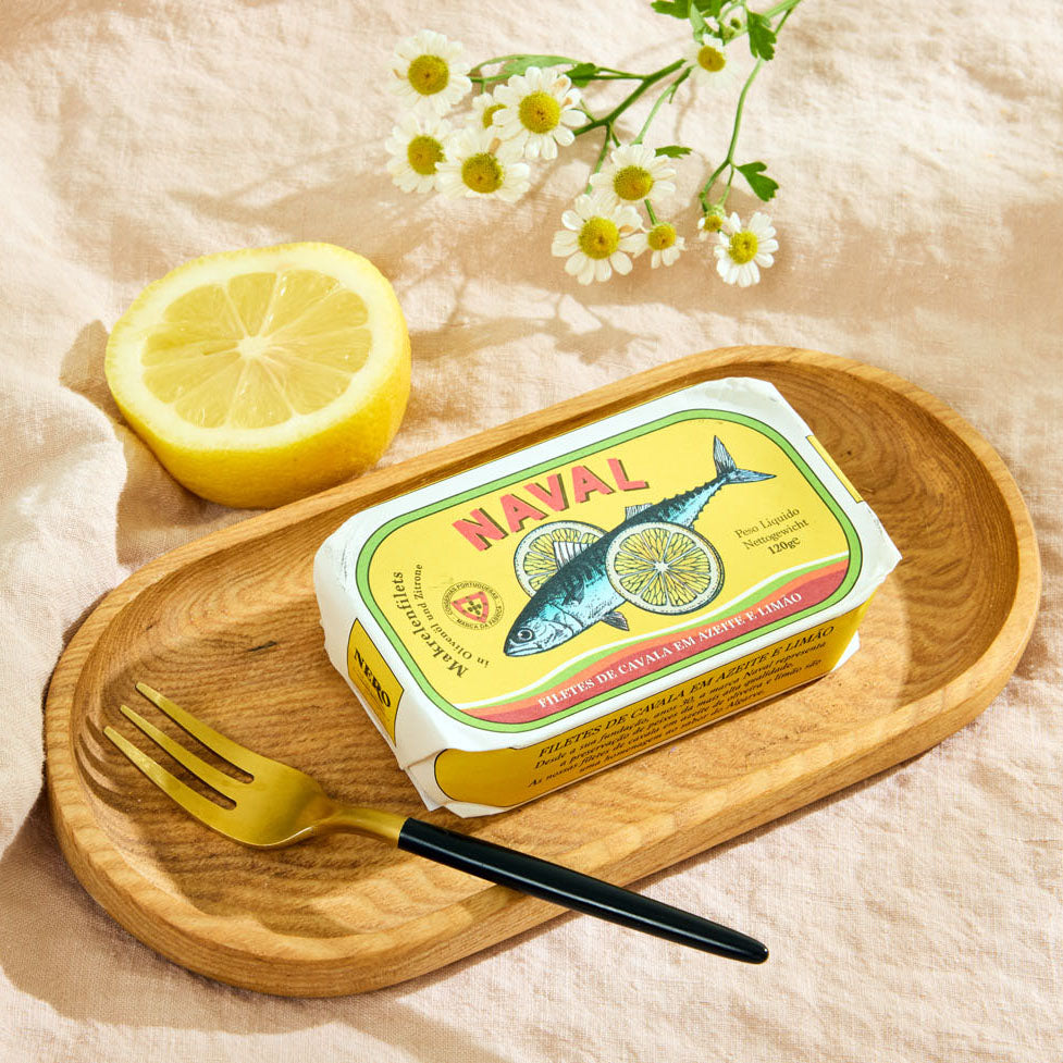 Naval Mackerel Fillets with Lemon in Olive Oil