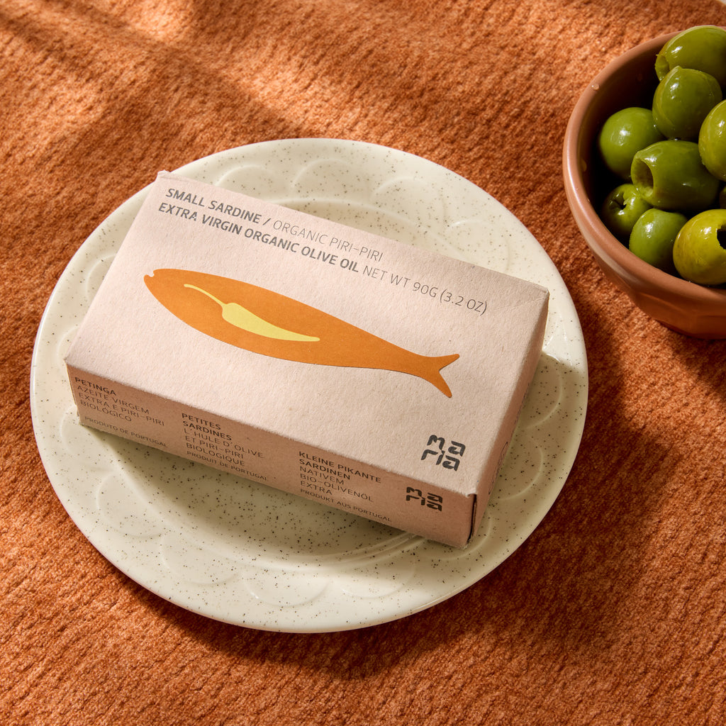 Maria Organic Spiced Small Sardines in Extra Virgin Organic Olive Oil