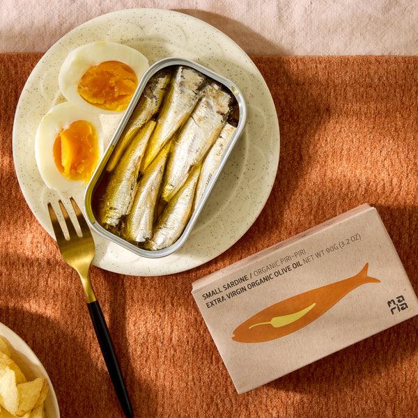 Maria Organic Spiced Small Sardines in Extra Virgin Organic Olive Oil