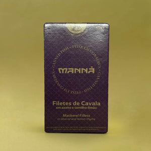 Manná Mackerel Fillets in Olive Oil, Lemon and Thyme (120gr)