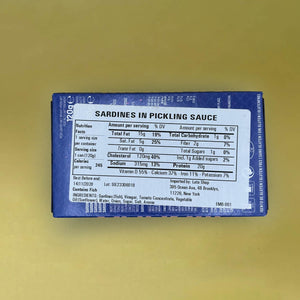 Nutritional Information for Manná Sardines in Pickled Sauce