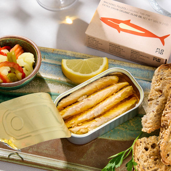 Maria Organic Spiced Mackerel Fillets in Organic EVOO