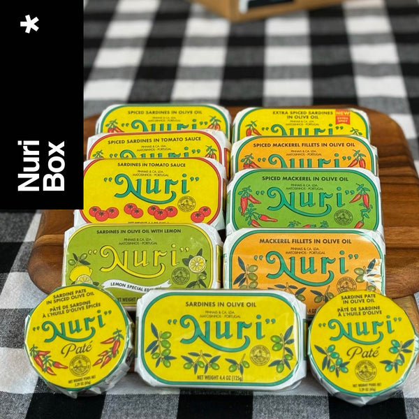 The 11 tins included in the Lata's Nuri Box