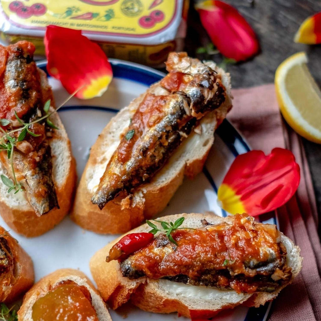 Nuri Spiced Sardines in Tomato Sauce served on bread