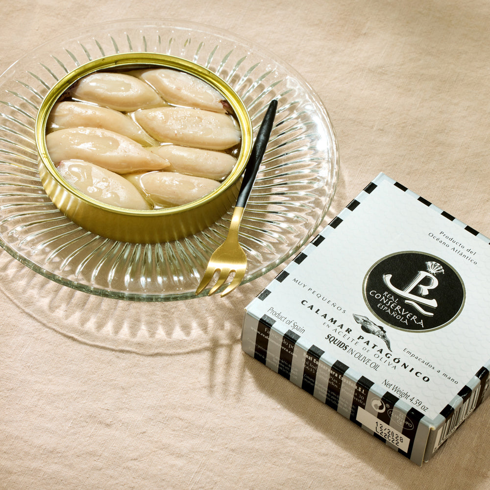 Real Conservera Española Small Stuffed Squids in Olive Oil "Chipirones"