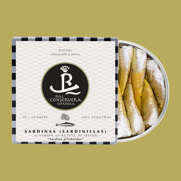 Real Conservera Española Small Sardines with Lemon in Olive Oil 10/14