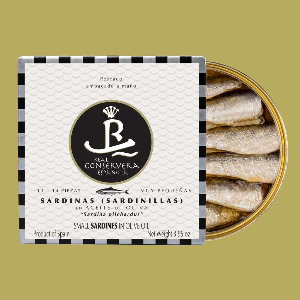 Real Conservera Española Small Sardines in Olive Oil 10/14