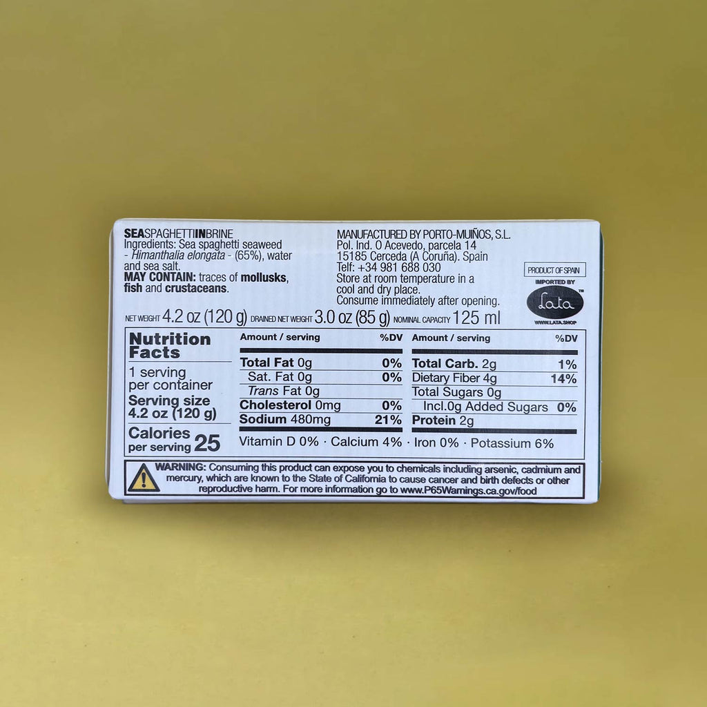 Porto-Muiños Organic Sea Spaghetti in Brine
