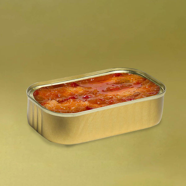 Ramón Peña Small Sardines (Xoubas) in Galician Sauce - an opened tin