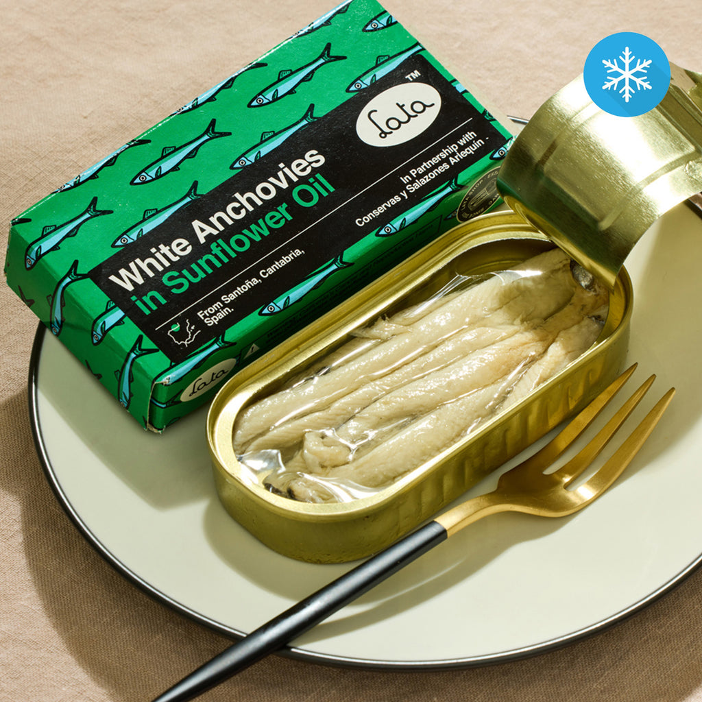 Lata White Anchovies (Boquerones) in Sunflower Oil