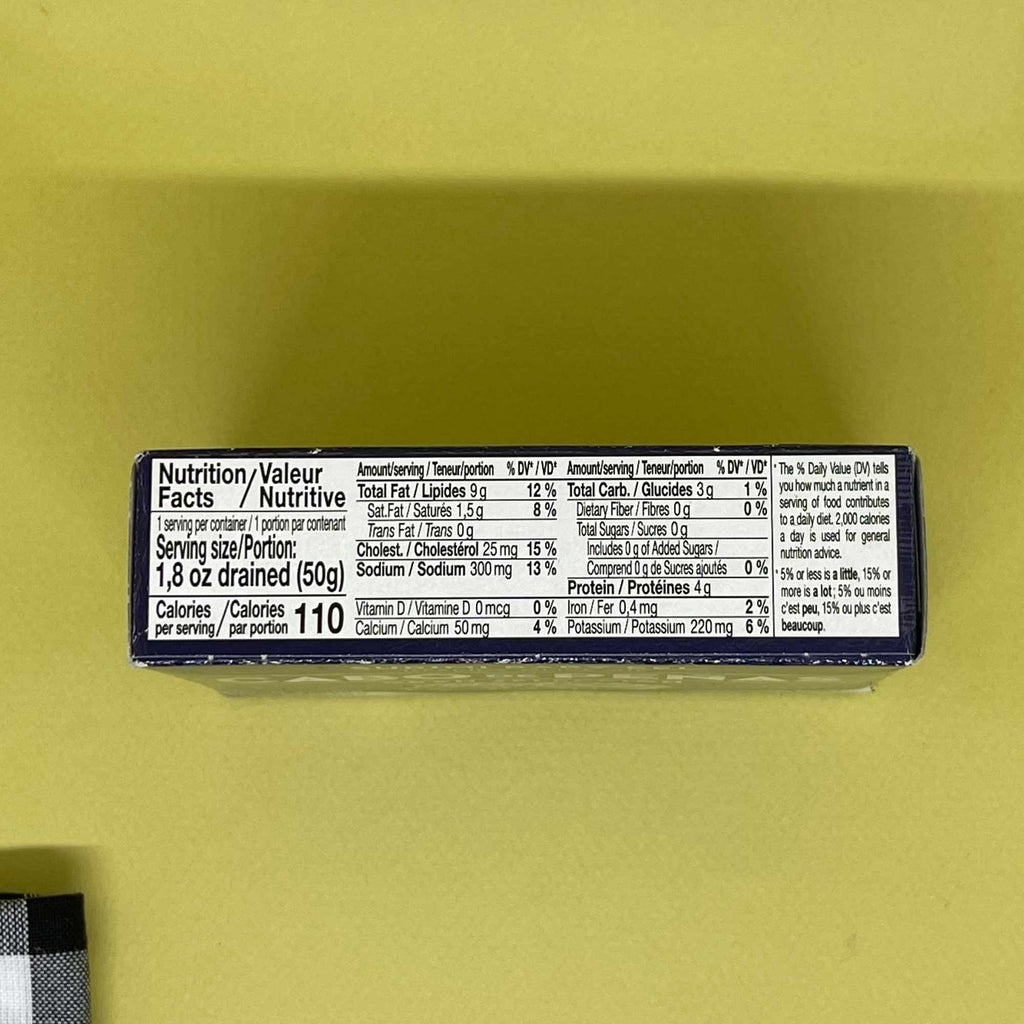 Nutritional Information for Cabo de Peñas Surimi Baby Eels in Olive Oil