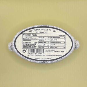 Nutritional Information for Conservas de Cambados White Tuna Belly Fillets in OO