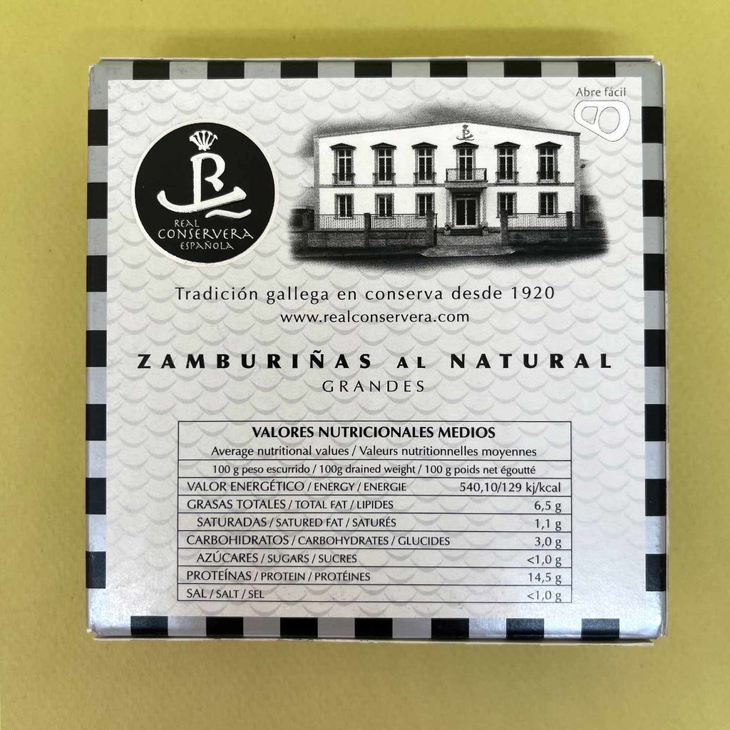 Nutritional Information for Real Conservera Española Scallops in Brine