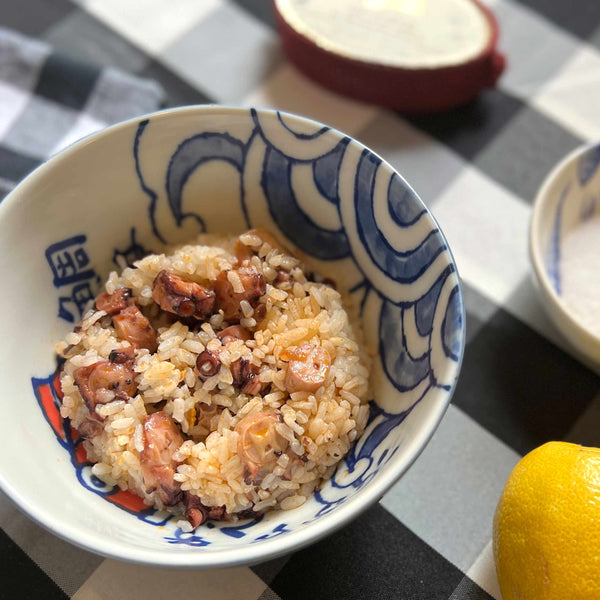 Conservas de Cambados Octopus in Galician Sauce served with rice