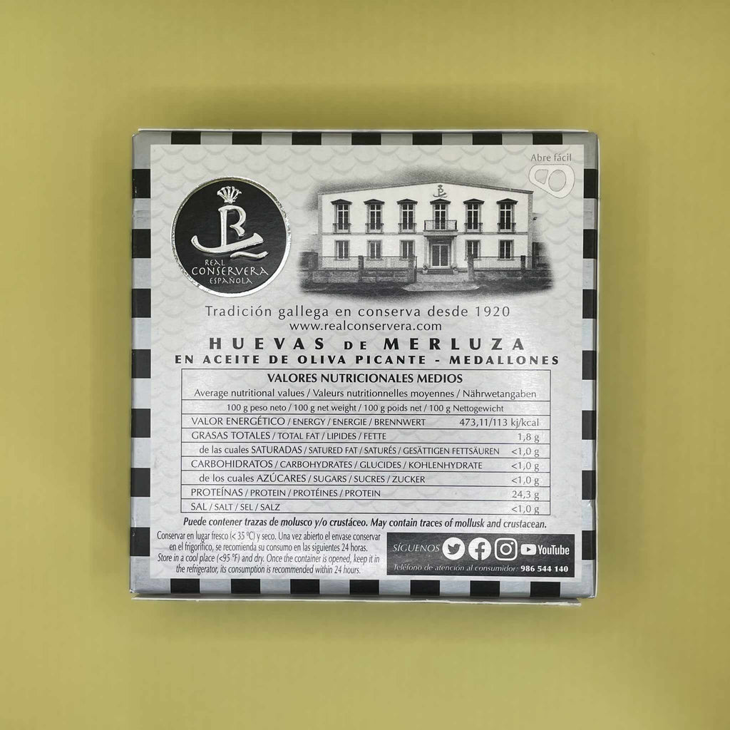 Nutritional Information for Real Conservera Española Hake Roe in Olive Oil